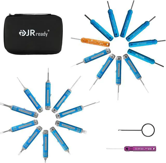 Main image of JRready ST5253-22-P Pin Extractor Tool Kit 22PCS Terminal Release Tools for Deutsch AMP Molex Delphi JST & More Automotive & Computer Terminal Removal Tool Kit Terminal Ejector Tool Kit