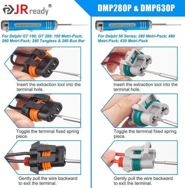 Alt view image 2 of 5 - JRready ST5253-22-P Pin Extractor Tool Kit 22PCS Terminal Release Tools for Deutsch AMP Molex Delphi JST & More Automotive & Computer Terminal Removal Tool Kit Terminal Ejector Tool Kit