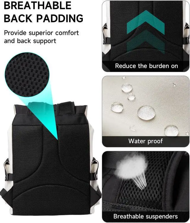 Alt view image 4 of 5 - MATE ELAN School Backpack Water Proof 15.6 Laptop Backpack Casual Suitable For Fitness Sports Travel Hiking Commuting Class College Black High Middle School Backpack For Men Women
