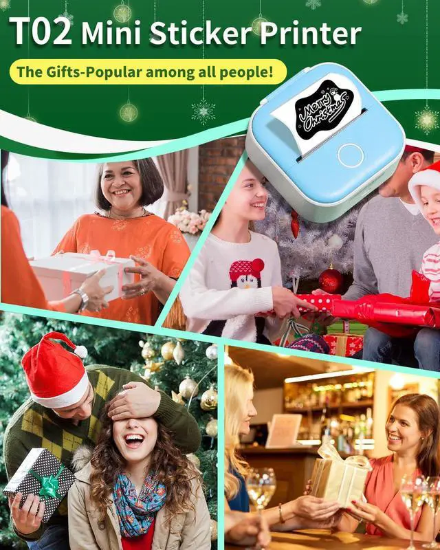 Alt view image 3 of 5 - Ponek Mini Pocket Sticker Printer-Bluetooth Pocket Thermal Printer-Portable Smart Photo Printer for iPhone, White Self-Adhesive Paper Compatible with T02/M02X/M02XS for Journal, Photo, Memo