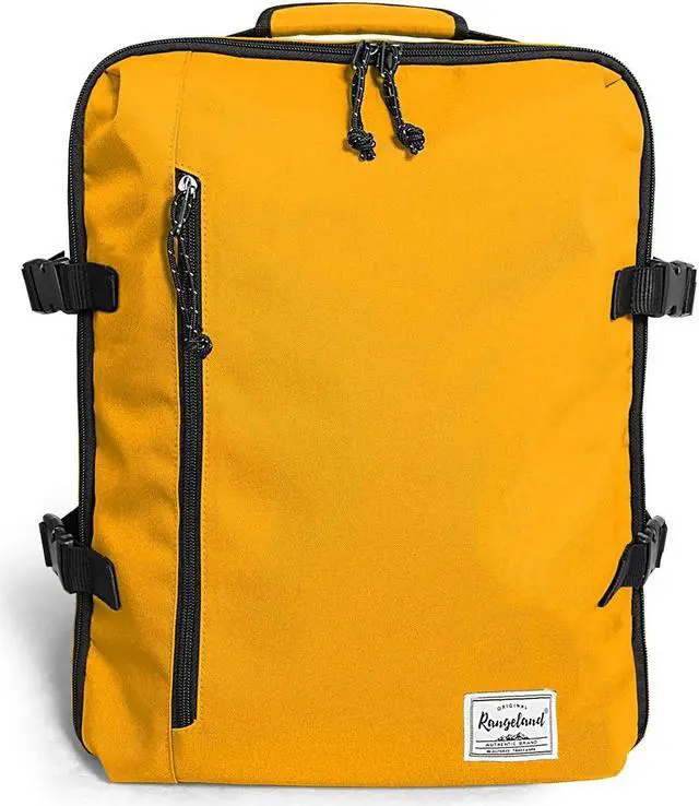 Main image of Rangeland Lightweight Under-seat Backpack for Clothes Travel Overnight Women Men, 15.6 Laptop Minimalist Backpack, Stylish and Casual, Papaya