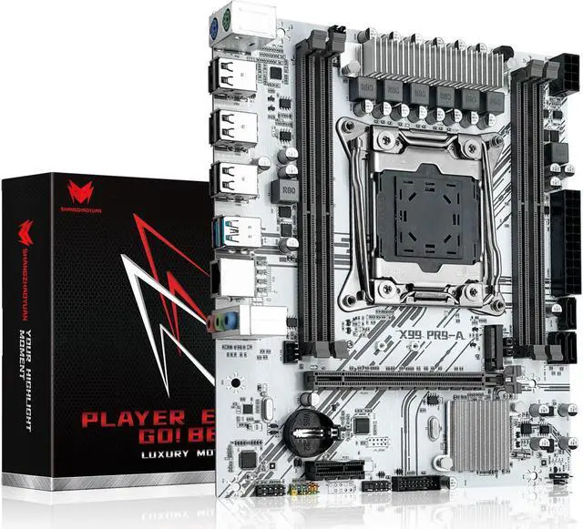 Main image of SHANGZHAOYUAN X99 LGA 2011-3 Motherboard Micro ATX Gaming Motherboard for Intel Xeon E5 V3 V4 Series Processors (DDR4 Max 128GB, PCIe 3.0, NVME/NGFF M.2, Gigabit LAN, SATA 3.0, USB 3.0), X99 PR9-A