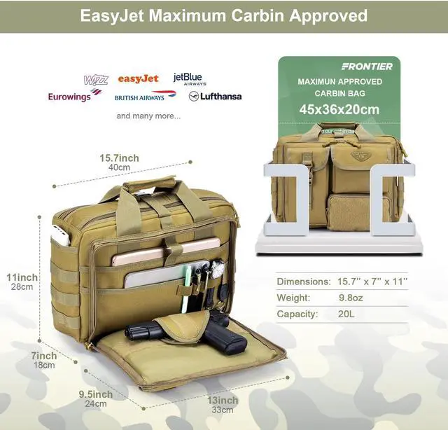Alt view image 3 of 5 - Stypos Tactical Messenger Bag, Tactical Briefcase for Man Military Laptop Bag Messenger Shoulder Bag