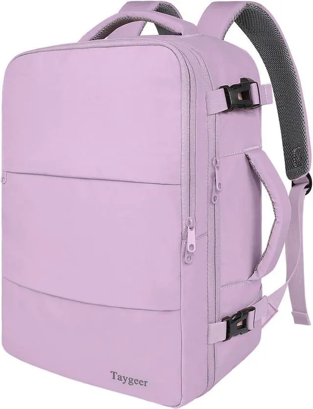 Main image of Taygeer Large Backpack for Women Travel Bag, Luggage Backpack for College Women with 15.6inch Laptop Compartment & Shoe Pouch, Carryon Bag for Airplane Business Travel Essentials, Orchid Purple