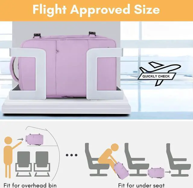 Alt view image 3 of 5 - Taygeer Large Backpack for Women Travel Bag, Luggage Backpack for College Women with 15.6inch Laptop Compartment & Shoe Pouch, Carryon Bag for Airplane Business Travel Essentials, Orchid Purple