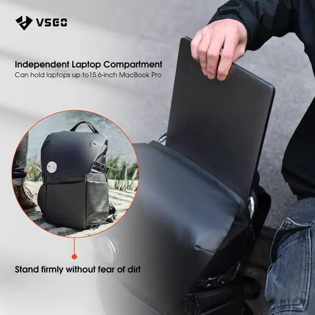 Alt view image 5 of 5 - VSGO Black Snipe Camera Backpack 16L  Lightweight 1.1kg Professional DSLR/SLR Photography Bag for Sony, Canon, Nikon Cameras, DJI Stabilizers, Travel & Outdoor Use
