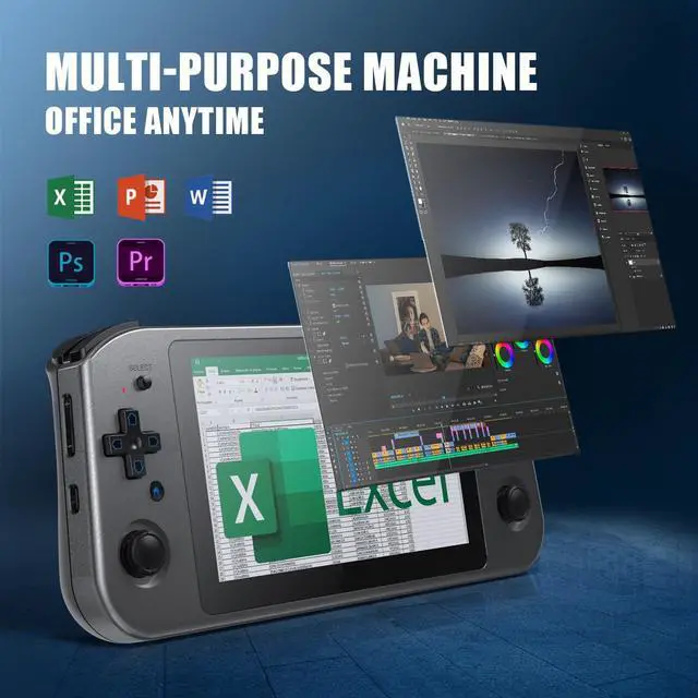Alt view image 4 of 5 - WIN600 Handheld PC Game Console 5.94 Inch IPS Touch Screen Preset Windows10 Home Edition System 256GB M.2 SSD (Black)