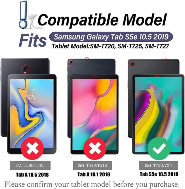 Alt view image 2 of 5 - Wineecy Galaxy Tab S5E 10.5 Keyboard Case(SM-T720/T725, 2019 Version), 7 Color Backlit Detachable Wireless with Folio Case Cover for Samsung Galaxy Tab S5E 10.5 2019, SM-T720 SM-T725, Black