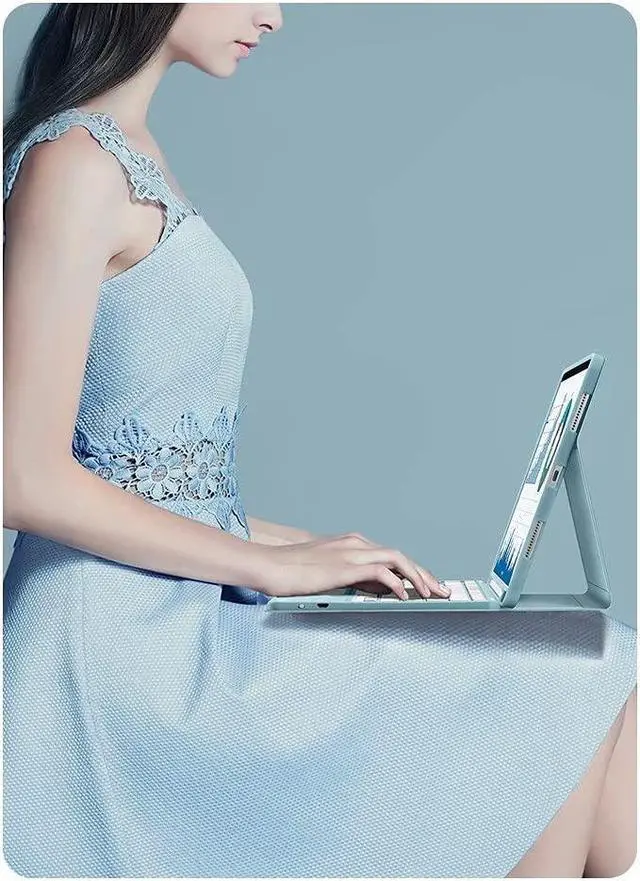 Alt view image 5 of 5 - Galaxy Tab S9+/S9 Plus 12.4'' 2023 SM-X810/X816B/X818U keyboard case with mouse Magnetic Detachable Bluetooth keyboard with S Pen holder Slim folio leather case (Tab S9+ (2023), Purple)