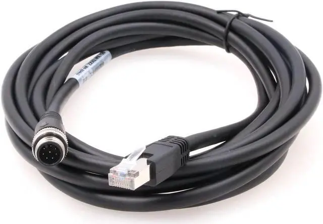 Alt view image 2 of 4 - ZBLZGP M12 8 Pole Male A-Code to RJ45 Ethernet Cat-6 Shielded Cable for Cognex Industrial Camera (2M)