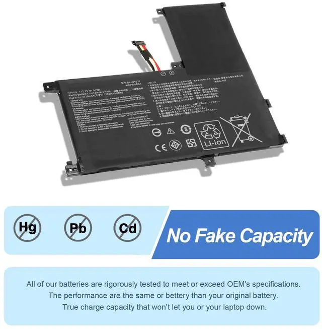 Alt view image 4 of 5 - ANTIEE B41N1532 Laptop Battery Compatible with Asus Q504U Q504UA Q534UA Q504UAK Zenbook Flip UX560 UX560UAK UX560UA UX560UA-FZ014T Q504UA-BBI5T12 BHI5T13 UX560UQ-FJ051T B41BK25 B41Bl95 15.2V 50Wh