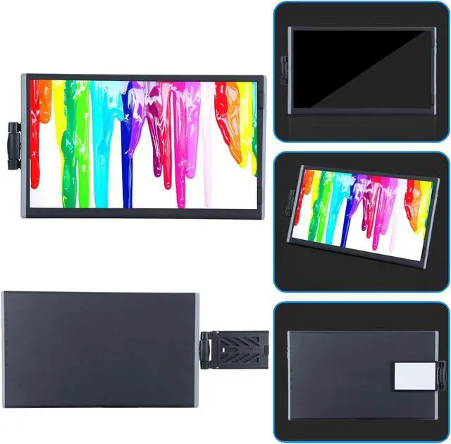 Alt view image 2 of 5 - Anvazise Laptop Monitor Extender, 11.6/14.1 inch Portable Monitor Dual Screen External Second Monitor 1920x1080 FHD IPS,USB-C/HDMI,Plug and Play,for Laptop Notebook (14inch-2)