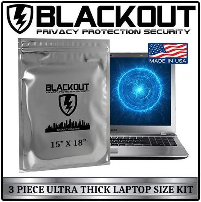 Alt view image 2 of 5 - Faraday Cage EMP BLACKOUT Bags Premium Ultra Thick 3pc Prepping Kit Extra Large 15" X 18" Laptops Tablets Smartphones Hard Drives