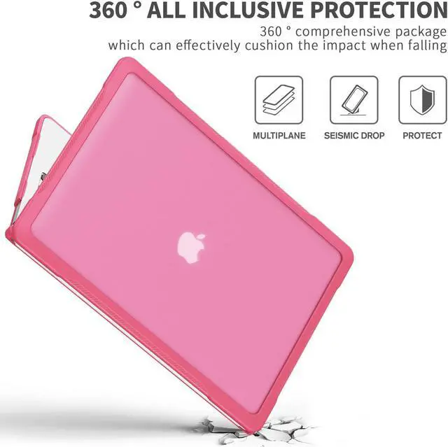 Alt view image 3 of 5 - BYCeKe Ultimate Matte Protection Case for MacBook Pro 16 inch M4 M3 M2 M1 2024-2021 A3403 A3186 A2991 A2780 A2485 Pro Max Chip,Matte Soft Anti-Scratch Military Shockproof Case&Keyboard Skin,Rose
