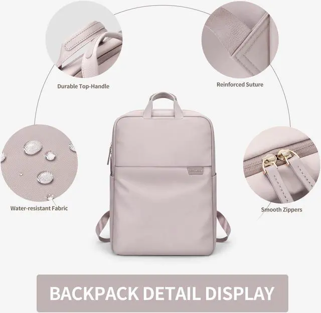 Alt view image 4 of 5 - GOLF SUPAGS Travel Laptop Backpack for Women Anti Theft Slim Durable College Bookbag Business Computer Bag Fit 17Inch Notebook (Pinkish Grey, 17Inch)