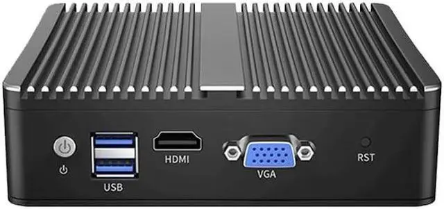 Alt view image 2 of 5 - HKUXZR Micro Firewall Appliance, 4 Inter i226-V 2.5Gbe LAN Ports, Fanless Mini PC Celeron J4125 Quad Core, Support AES-NI Barebone Router PC VPN DDR4 Msata (NO RAM NO SSD)