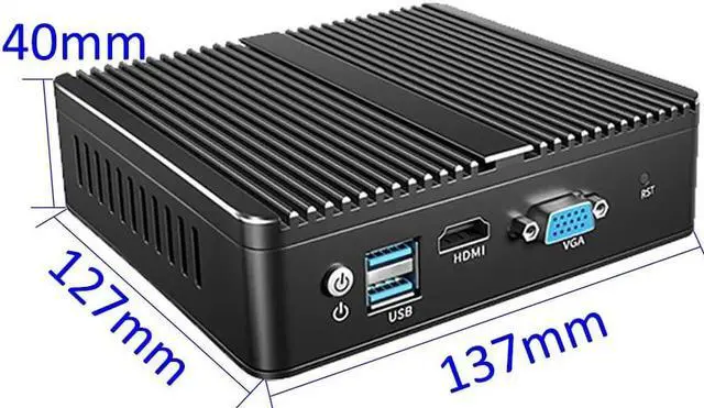 Alt view image 4 of 5 - HKUXZR Micro Firewall Appliance, 4 Inter i226-V 2.5Gbe LAN Ports, Fanless Mini PC Celeron J4125 Quad Core, Support AES-NI Barebone Router PC VPN DDR4 Msata (NO RAM NO SSD)