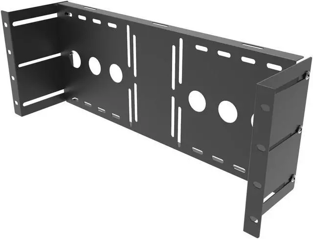 Alt view image 2 of 5 - JINGCHENGMEI 4U Universal VESA LCD Monitor Mounting Bracket for 19 inches Server Rack or Cabinet, Black (MMB)