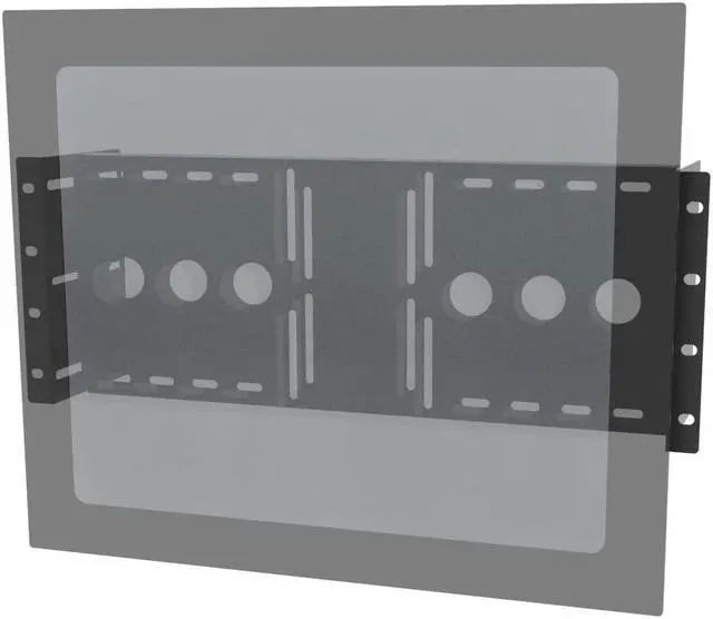 Alt view image 5 of 5 - JINGCHENGMEI 4U Universal VESA LCD Monitor Mounting Bracket for 19 inches Server Rack or Cabinet, Black (MMB)
