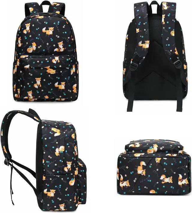 Alt view image 5 of 5 - Kouxunt Fox School Backpack for Girls Womens, School Bags Collge Bookbags Laptop Backpacks for Kids Teens Adults