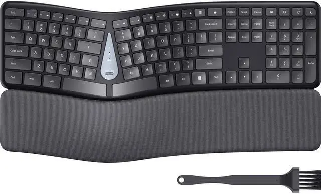 Main image of LIZRROT Wireless Ergonomic Keyboard, Split Keyboard with Wrist Rest and Cleaning Brush, 2.4G Computer Keyboard, Comfortable and Natural for Windows PC Laptops
