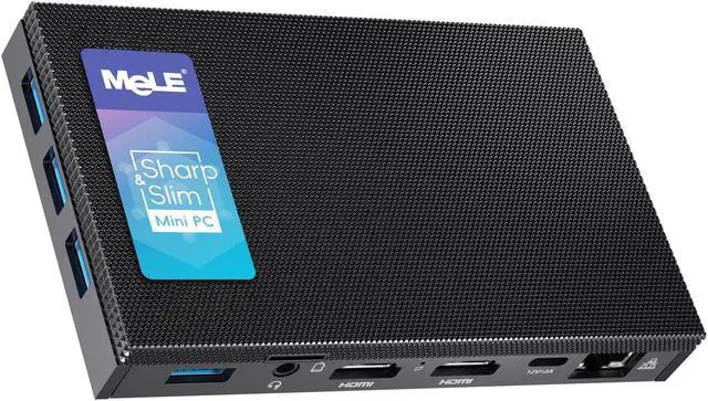 Main image of MeLE Quieter3Q Fanless Mini PC Celeron N5105 8GB 128GB, Micro Desktop Computer, Dual HDMI USB3.2 WiFi 5 BT5.1, Ethernet Unlock Bios on Office/Industrial/Astrophotography with VESA Mount