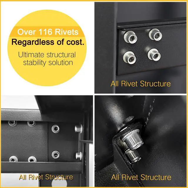 Alt view image 4 of 5 - RIVECO 42U 19 Adjustable Depth Server Rack & M6 Rack Mount Screws Cage Nuts 50 Sets