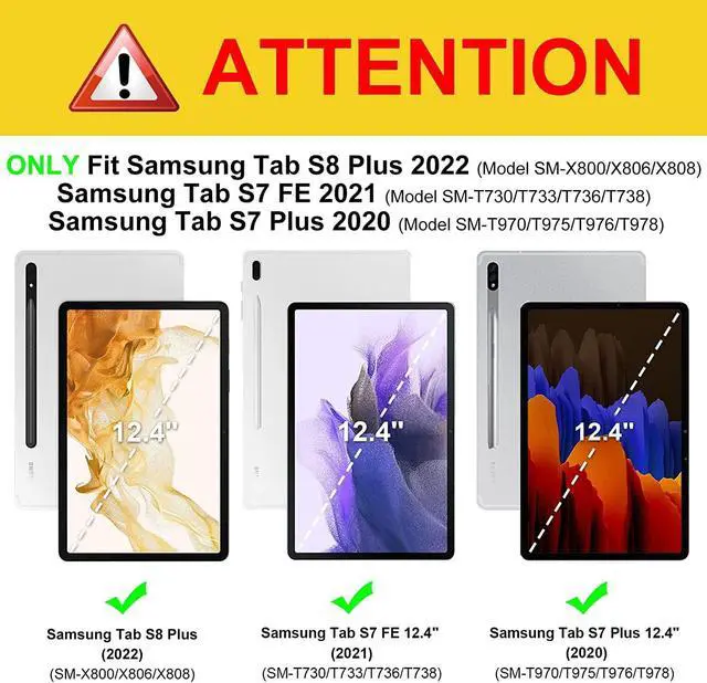 Alt view image 2 of 5 - UUcovers Handbag Stand Case for Galaxy Tab S7 FE 5G/S7 Plus/S8 Plus 12.4 Inch with S Pen Holder/Shoulder Hand Strap [Auto Wake/Sleep] PU Leather Cover for Galaxy S8+ 2022/S7 FE 2021/S7+ 2020,Coffee