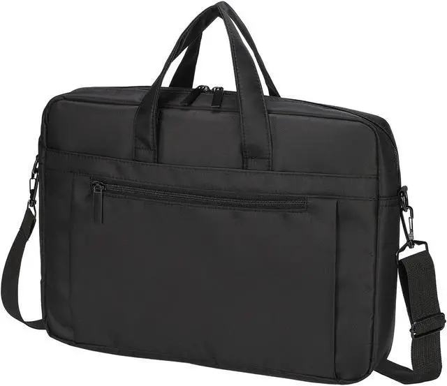 Main image of uxcell 15 Inch Laptop Briefcase Bag Oxford Removable Adjustable Shoulder Strap for Business Travel, Black
