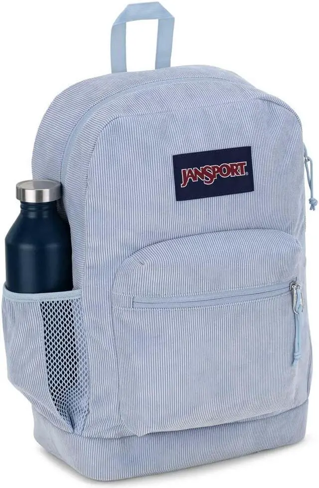 Alt view image 3 of 5 - JanSport Cross Town Plus Remix Backpack - Padded Back Panel, Laptop Sleeve, and Front Pocket Organizer - Blue Dusk Corduroy