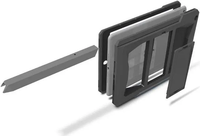 Alt view image 3 of 4 - Maroo Exo Rail 3.2 Rugged Case for iPad Air/Air 2/Pro 9.7 - Black