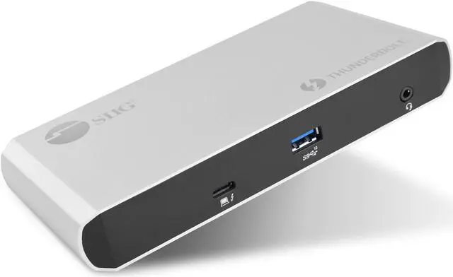 Main image of SIIG Thunderbolt 3 or USB C Dual 4K Display Docking Station with 60W PD- Titan Ridge (2X DP 1.2, 1x USB-A/2x USB-C 10Gbps, 2X USB-A 5Gbps, Ethernet) for Windows&Mac M1/M2/M3 Pro/Max (JU-DK0C11-S1)