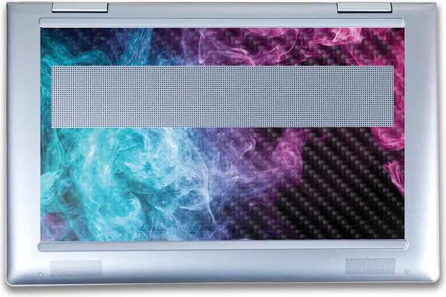 Alt view image 3 of 5 - Carbon Fiber Laptop Skin Compatible with HP Envy x360 14 (2023) - Mystic Smoke - Premium 3M Vinyl Protective Wrap Decal Cover - Easy to Apply | Crafted in The USA by MightySkins