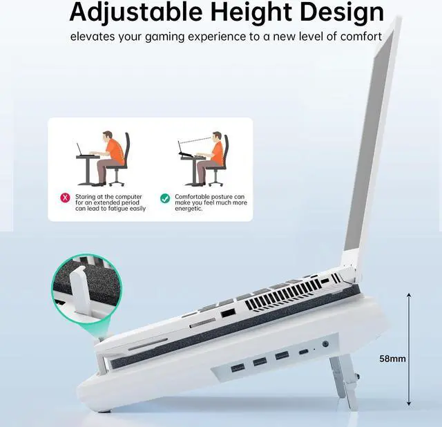 Alt view image 3 of 5 - Laptop Cooling Pad&HDMI 2.1 Switch, HDMI Switcher 4K@120Hz 8K@60Hz