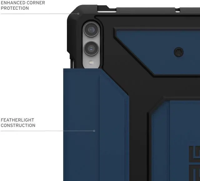 Alt view image 5 of 5 - UAG Designed for Samsung Galaxy Tab S9 Plus Case 12.4" 2023 SM-X810 Metropolis SE Mallard, Multi-Angle Kickstand Folio with Auto Wake/Sleep & S Pen Holder Rugged Protective Cover by URBAN ARMOR GEAR