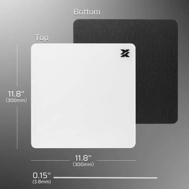 Alt view image 2 of 5 - LTC Glass Gaming Mouse Pad, Ultra-Smooth Micro-Etched Surface Mousepad, Improved Precision & Speed, Tempered Glass, Impact & Scratch Resistant, Anti-Slip High-Density Silicone Rubber Base, 11.8X11.8in