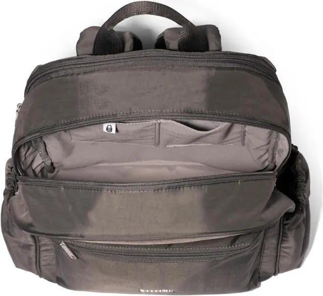 Alt view image 4 of 5 - Baggallini Securtex Anti-Theft Laptop Backpack, Charcoal