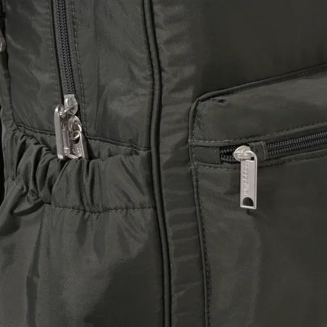 Alt view image 5 of 5 - Baggallini Securtex Anti-Theft Laptop Backpack, Charcoal