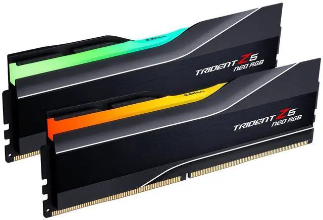 Main image of G.SKILL Trident Z5 Neo RGB Series (AMD Expo) DDR5 RAM 32GB (2x16GB) 8000MT/s CL38-48-48-128 1.45V Desktop Computer Memory UDIMM - Matte Black (F5-8000J3848H16GX2-TZ5NR)