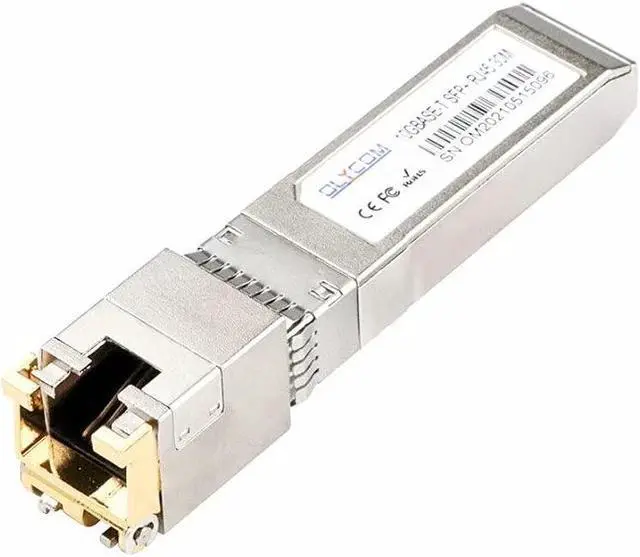 Main image of 10G Copper RJ-45 SFP+ 10GBase-T Transceiver CAT.6a up to 30m Compatible with Cisco SFP-10G-T-S Ubiquiti UF-RJ45-10G Netgear D-Link Supermicro TP-Link and Other Open Devices