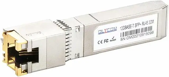 Alt view image 2 of 5 - 10G Copper RJ-45 SFP+ 10GBase-T Transceiver CAT.6a up to 30m Compatible with Cisco SFP-10G-T-S Ubiquiti UF-RJ45-10G Netgear D-Link Supermicro TP-Link and Other Open Devices