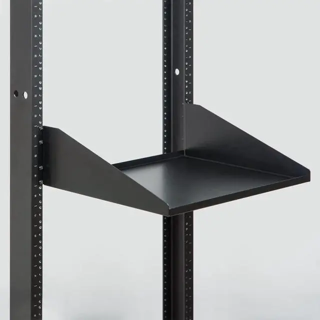 Alt view image 3 of 5 - ICC 3U Server Rack Shelf, Heavy-Duty Steel Cantilever Trays with Solid Bottom for 19" Network Equipment Racks, 15" Deep, 75 lbs Capacity Each, Pack of 2, Black