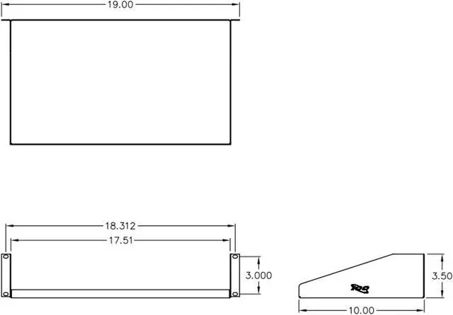 Alt view image 2 of 5 - ICC 3U Server Rack Shelf, Heavy-Duty Steel Cantilever Trays with Solid Bottom for 19" Network Equipment Racks, 15" Deep, 75 lbs Capacity Each, Pack of 2, Black