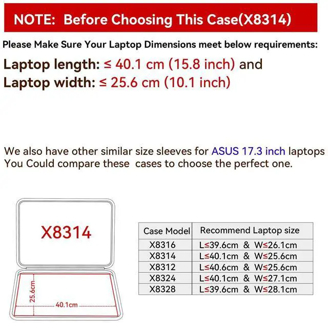 Alt view image 2 of 5 - Smatree Hard EVA Protective Sleeve Case Compatible for 17.3inch ASUS Vivobook 17X (K3704), for 17.3 inch ASUS Vivobook 17 (F1704)Laptop, for SideTrak Solo 17.3 inch Portable Monitor Sleeve Bag (X8314)