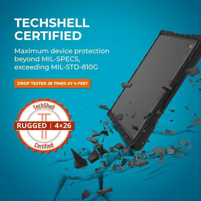 Alt view image 5 of 5 - Gumdrop DropTech Hard Shell Laptop Cover Fits ONLY HP Fortis G11 & G1i |14 inch| Chromebook (Clamshell) Rugged Drop Tested Shockproof Reliable Computer Case Office Travel School Basics - Black