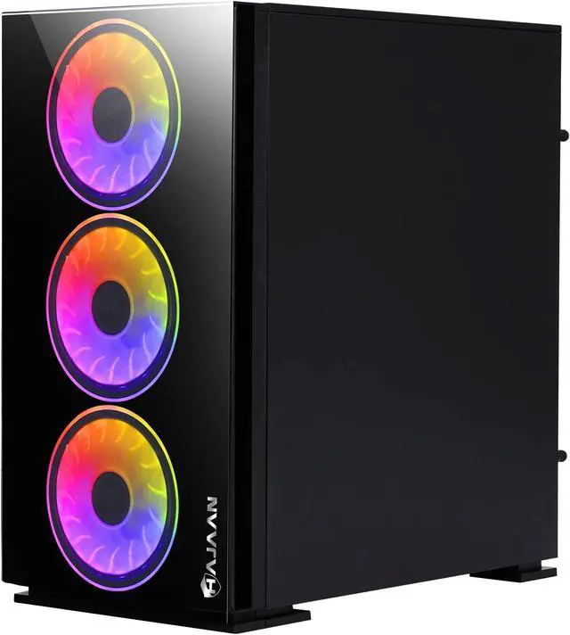 Alt view image 3 of 5 - HAJAAN Breeze Gaming Desktop PC, Intel Core i5 11400F Processor up to 4.40GHz, Radeon RX 580 8GB, 512GB NVME SSD, 16GB DDR4 RAM 3200, 650W PSU, Wi-Fi Ready, Windows 11 Pro