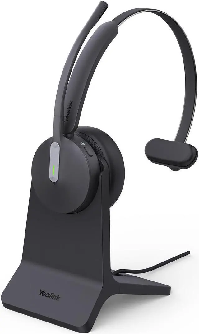 Main image of Yealink BH70 Mono Teams Certified with Charging Stand, Wireless Bluetooth Headset with Microphone for Work, up to 35h Talking Battery Life, 3-Mic Noise Cancellation Headsets for Computer (USB-A)