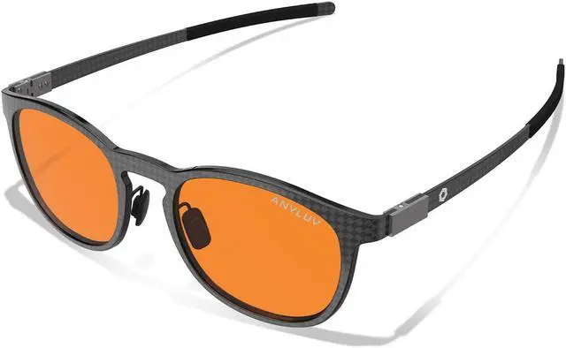 Alt view image 3 of 5 - ANYLUV Blue-Light-Blocking Glasses Blue-Light-Glasses Men: Blue Light Glasses for Men Carbon Fiber Temples Lightweight Gaming