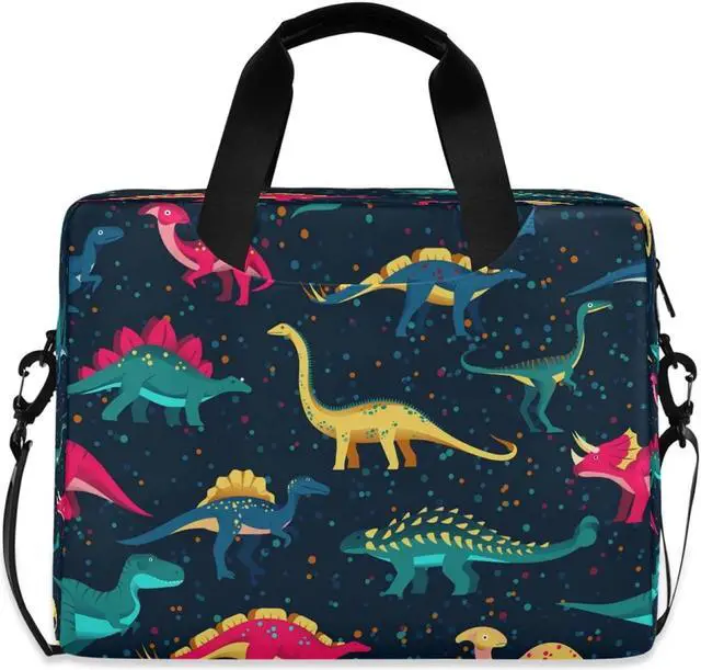 Main image of ALAZA Cute Dinosaurs Laptop Messenger Bag Case Sleeve Briefcase for Men Women, Multicolor