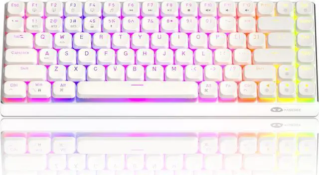 Main image of Camiysn Wireless RGB Mechanical Keyboard Moon84 Triple Mode 2.4GHz/BT/USB-C Wired Office White Keyboard for Computer/Desktop/PC/Laptop/Surface/Smart TV and Windows 10/8/7Red Switches